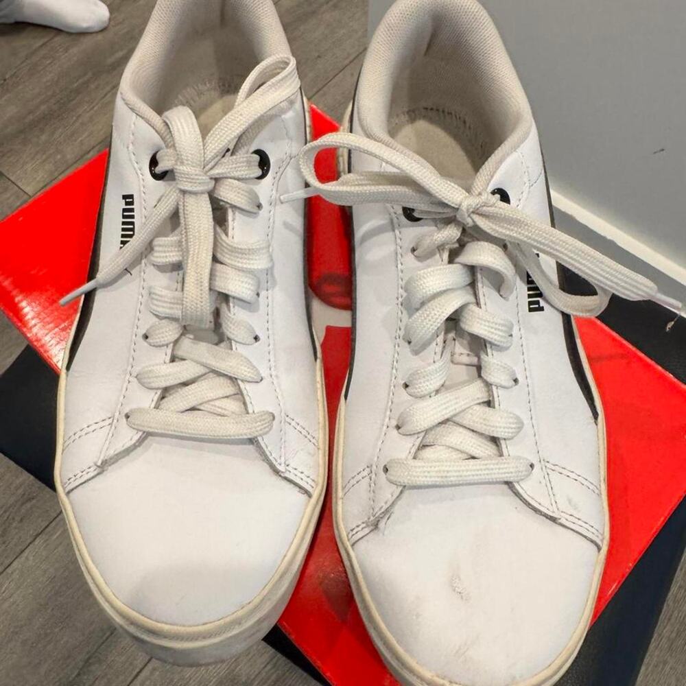 Puma white trainers size 6.5